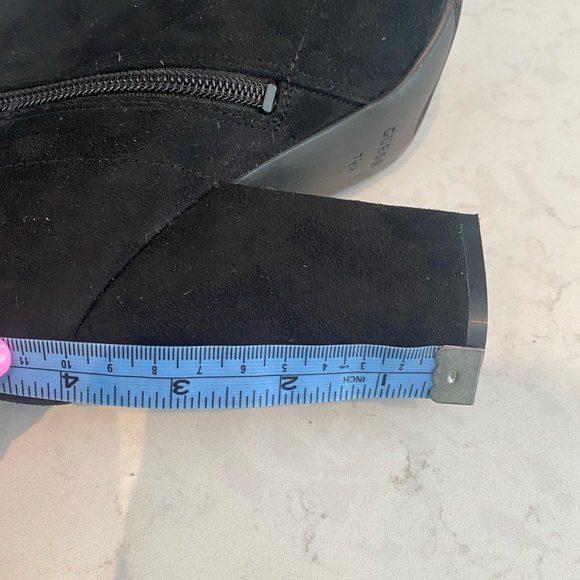 Guess Open Toe Suede Ankle Boots - Picture 9 of 10